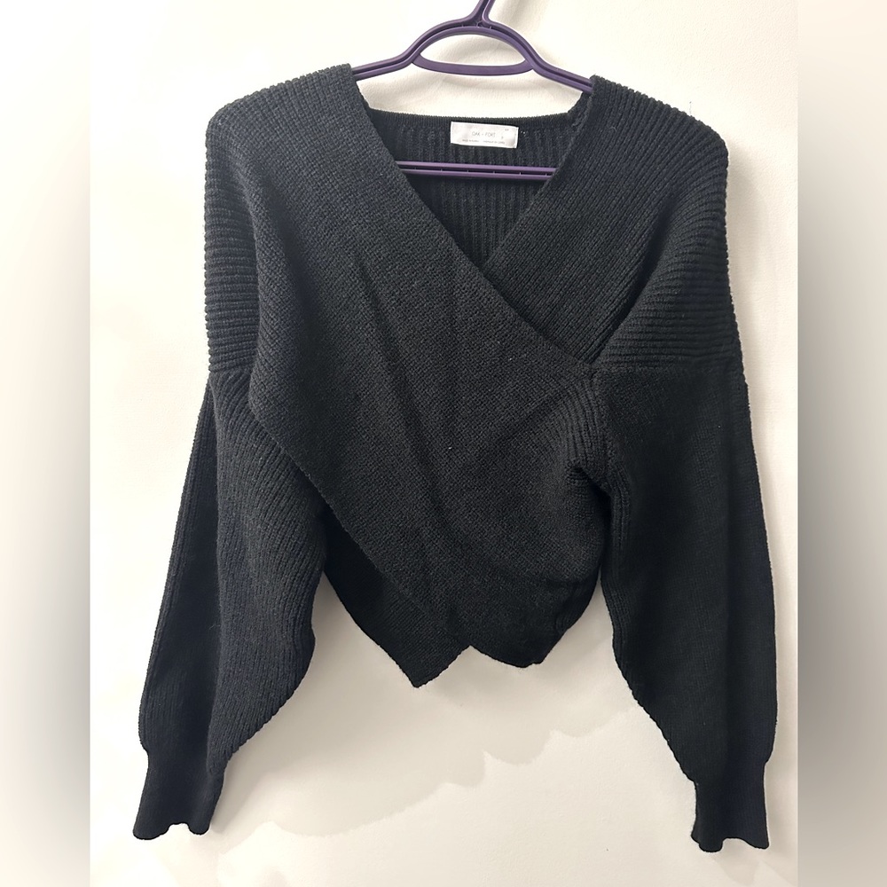 Oak + Fort Wrap Sweater | Size S